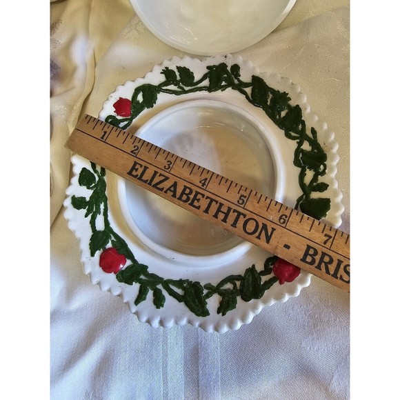 Hand Painted Ceramic Vintage Butter Or Cheese Holder Including Cloche - Picture 4 of 7